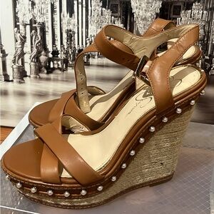 Jessica Simpson Tan Wedge Sandals